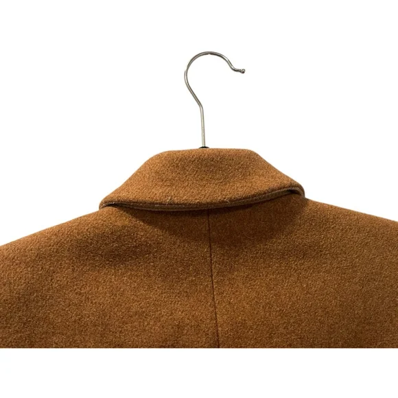 J. Crew Wool Size 0 Women's Single Breasted Top Coat Jacket Brown Long Sleeve - Picture 6 of 9